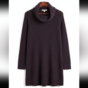 Elegant Purple Cowl Neck Sweater